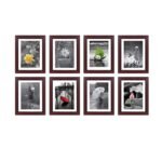 Transform Your Space – Home & Office Décor Essential | Pictik™ Brownwood Collage Photo Frame Set (8x10 Inch, Pack of 8)