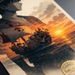 Monkey D. Luffy Anime Poster | One Piece Sunset Wall Art | Premium Anime Poster | Pictik™ - Image 5