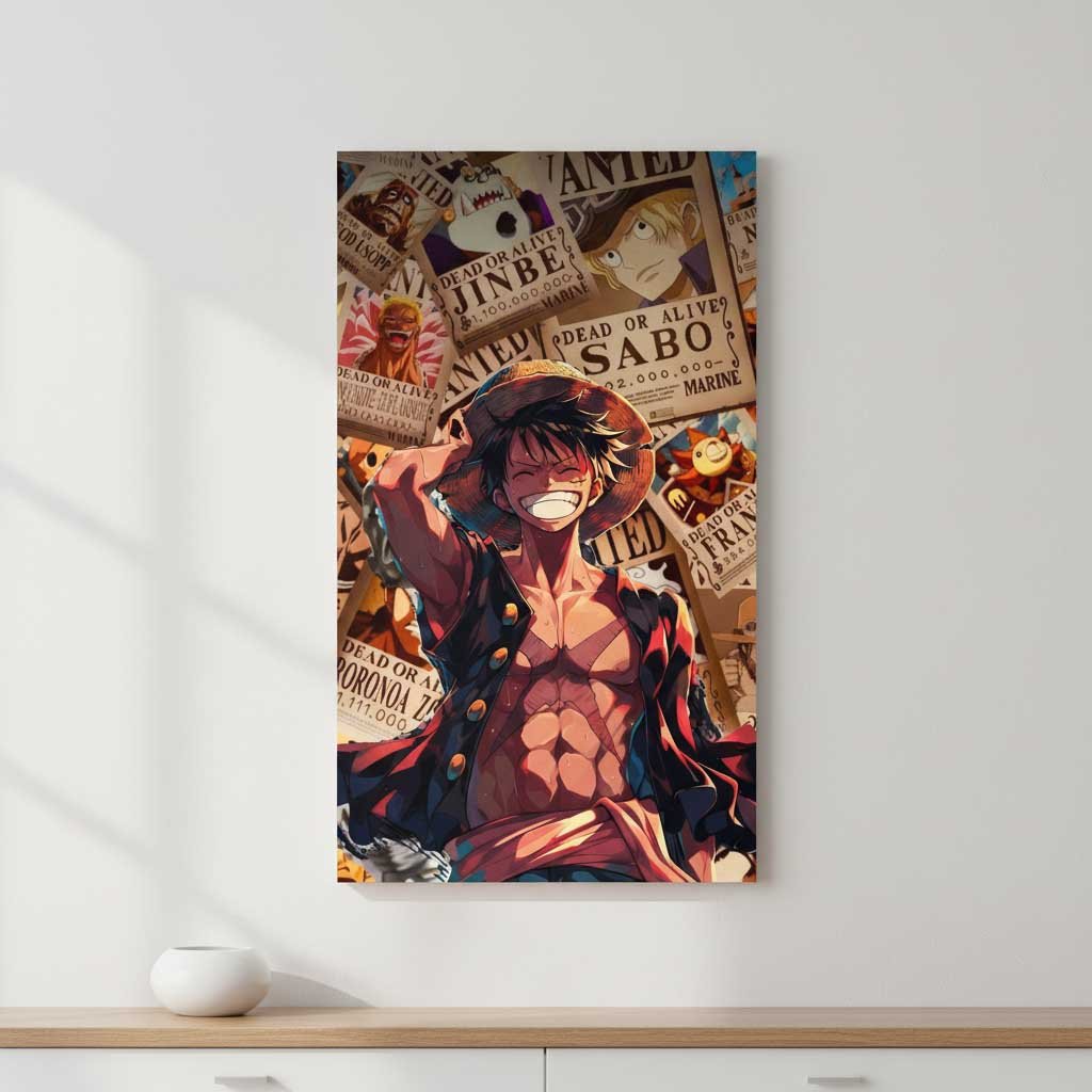 an12 One Piece Luffy Wanted Poster | Anime Wall Art Print | Pictik™ - Image 1